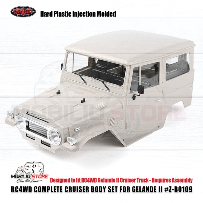 Hard Body RC 1/10 Toyota FJ40 RC4WD Complete Cruiser Body Set Gelande