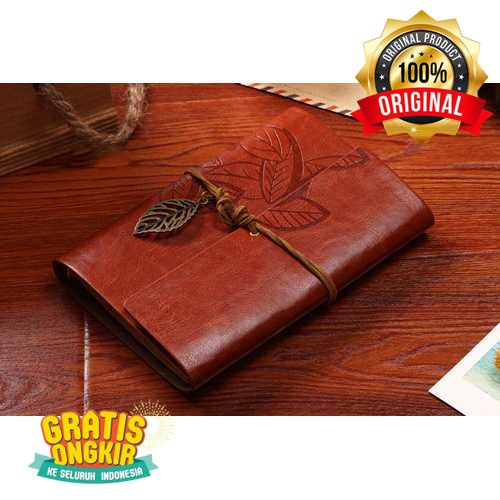 

Buku Catatan Binder Kulit Retro Leaf Kertas A5 - B-606 9905