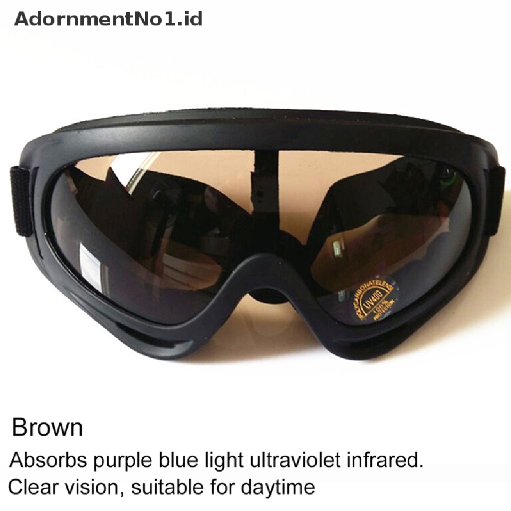 [AdornmentNo1] Perlindungan UV Kacamata Motor Tahan Angin Bersepeda Motor Trail ATV Kacamata Eyewear [ID]