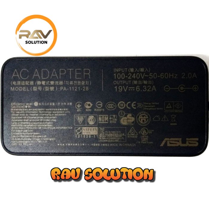 Adaptor Charger Asus X550IU X550IK X550I X550V X550VX X550WE 19V-6.32 - SET A