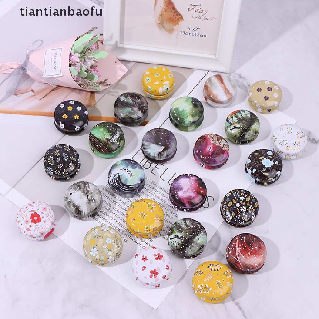 [tiantianbaofu] 1pc Pot Kosmetik Logam Bulat Kosong Lip Balm Wax Jar Tin Kotak Penyimpanan Wadah Butik