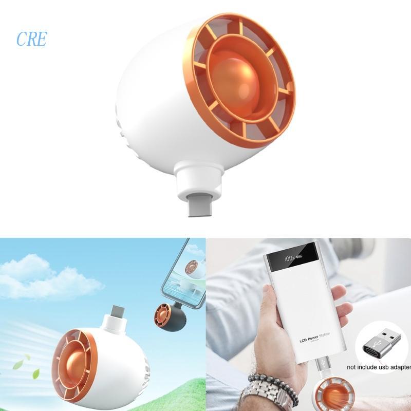 Cre Kipas Angin Portable Genggam Tipe-C Dengan Turbo-blades Kipas Pendingin Multifungsi Kebisingan Rendah Untuk Asrama Kantor Rumah