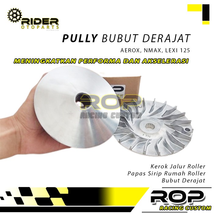 Upgrade Rumah Roller Racing Set Pully Nmax 155 Aerox 155 Lexi 125 Bubut Derajat