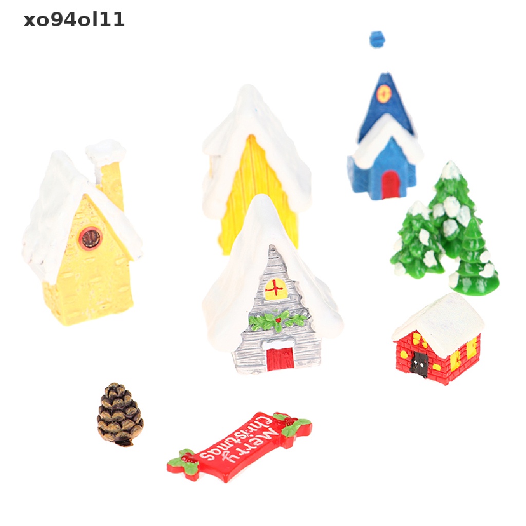 Xo Vintage Miniatur Mini Kayu Xmas Angka Dekorasi Santa Malaikat Pohon Rumah Boneka OL