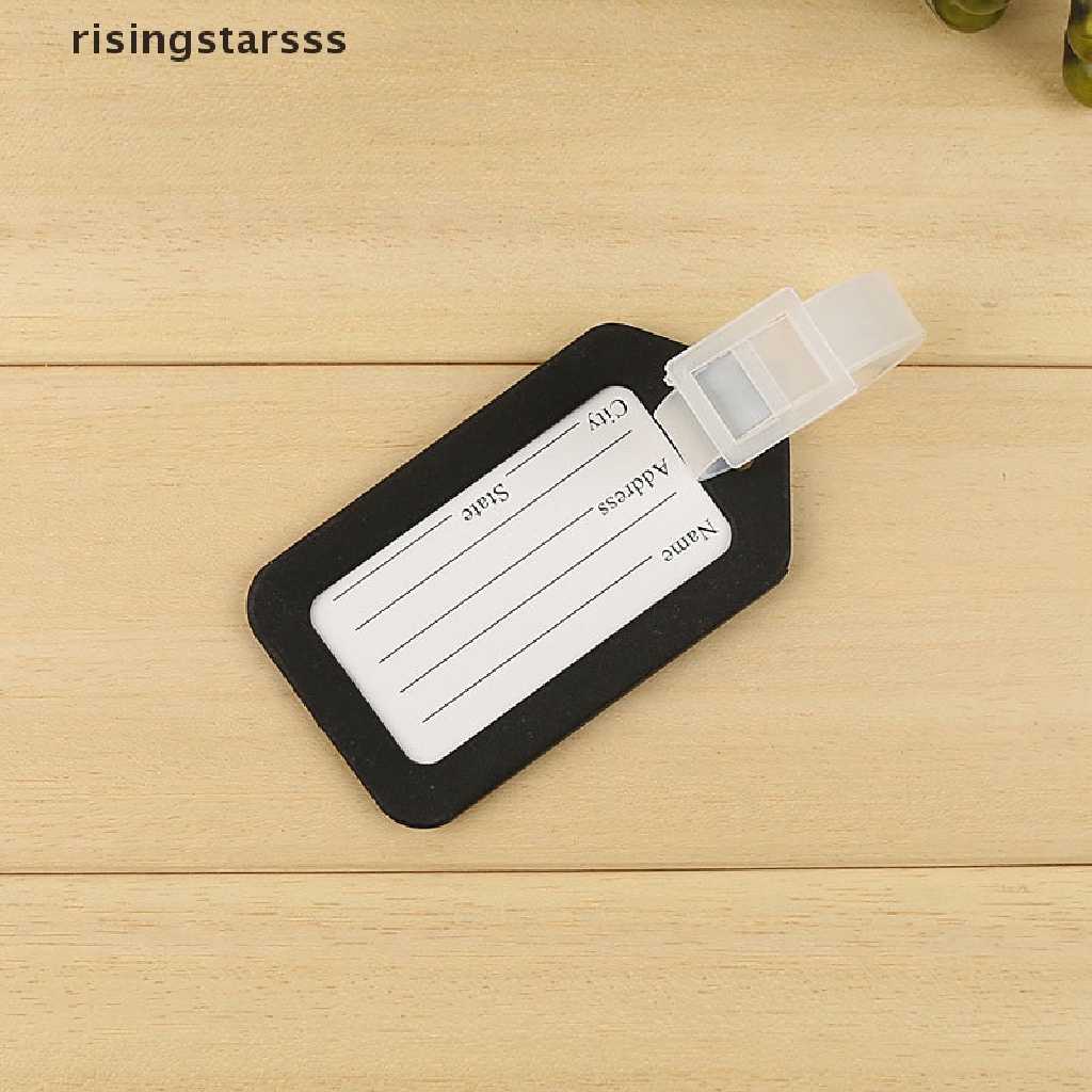 Rsid Span-new Luggage Tag Tag Koper Plastik Wanita Pria Kos Pengiriman Koper ID Alamat Jelly