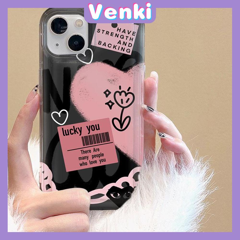 Case For iPhone 14 Pro Max Soft TPU Jelly Airbag Case Creative Pink Heart Camera Protection Shockproof For iPhone 14 13 12 11 Plus Pro Max 7 Plus X XR