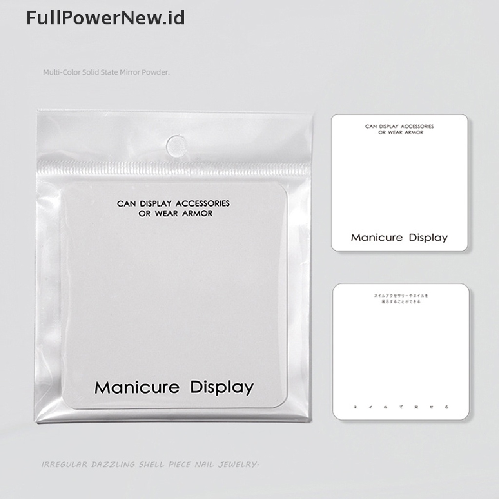 Power 10Pcs Kemasan Paku Display Kardus Kartu Kuku Palsu Untuk Press On Nails ID