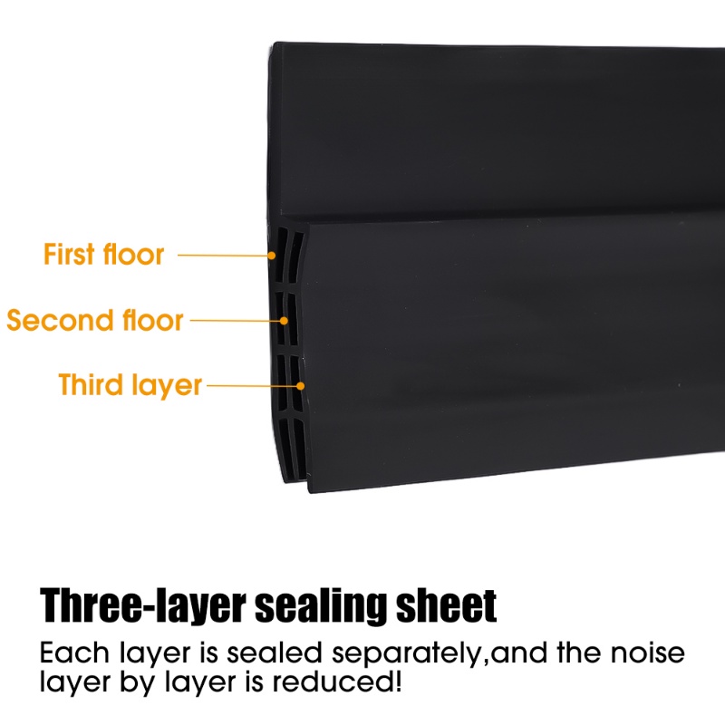 1m Cuttable Self Adhesive Sealing Strips Pintu Bawah Tahan Angin Kontrol Serangga Silikon Weatherstrip Windshield Tape