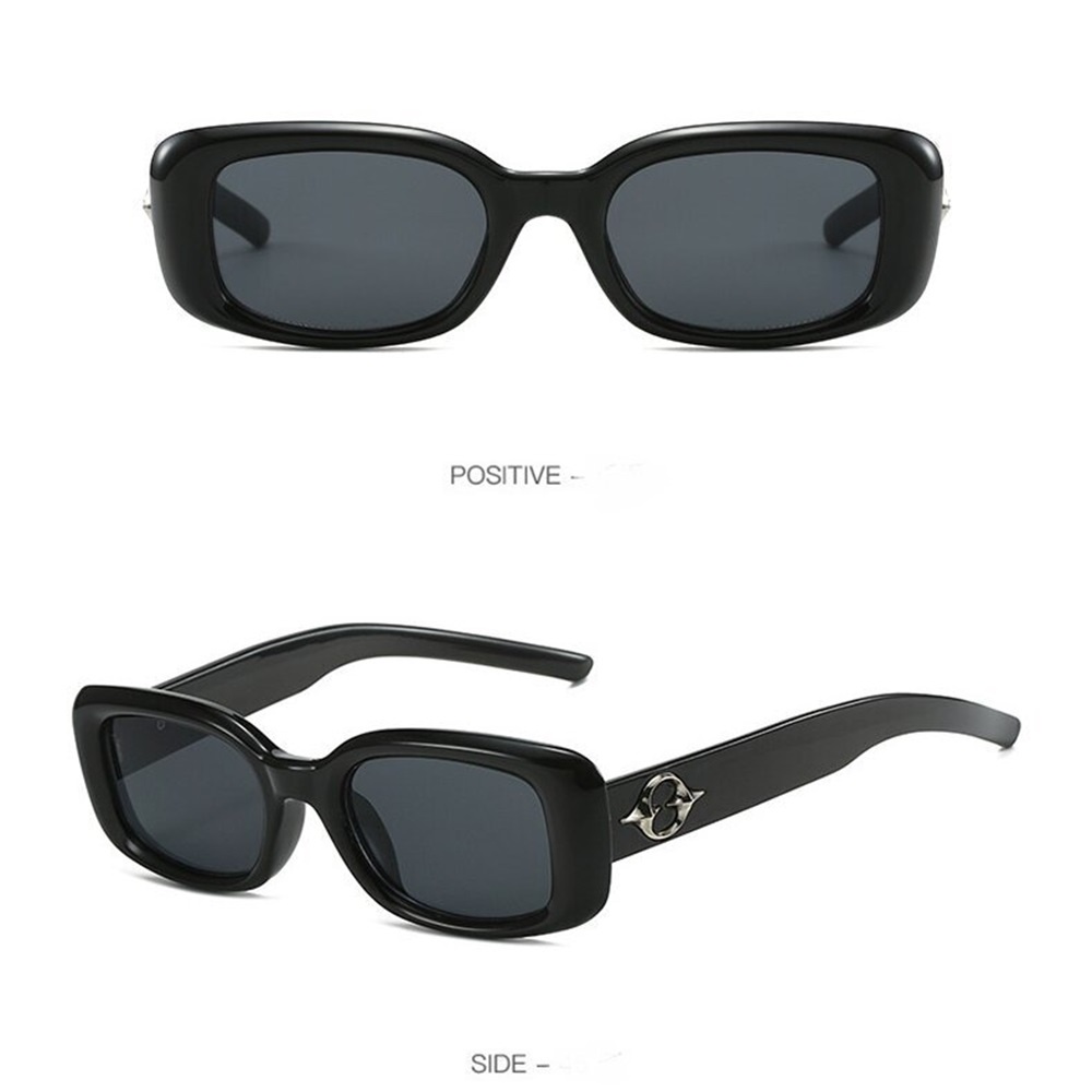 Ins Square Frame Kacamata Hitam Pria Wanita Outdoor Polarized UV Protection Eye Glasses