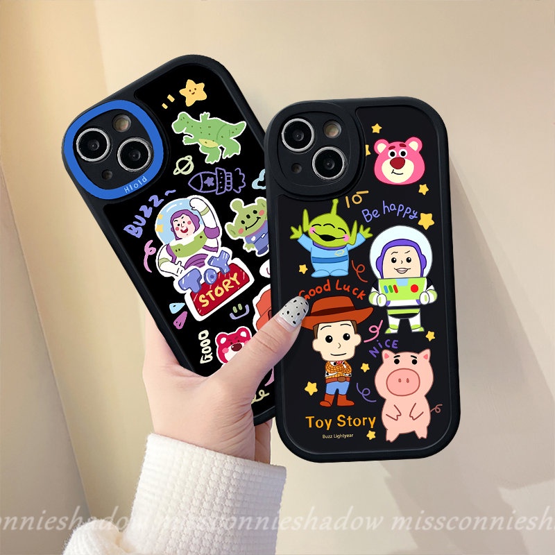 Kartun Toy Story Alien Case Redmi A1 10 12C 9T 10C 9 9A 10A 9C K40s Note 9s 9 8 11 Pro+10 10s 11 11s 8 10Pro 9Pro POCO M3 F4 X3 NFC Pro Mi 11T 12 Strawberry Lucu Soft Cover Beruang