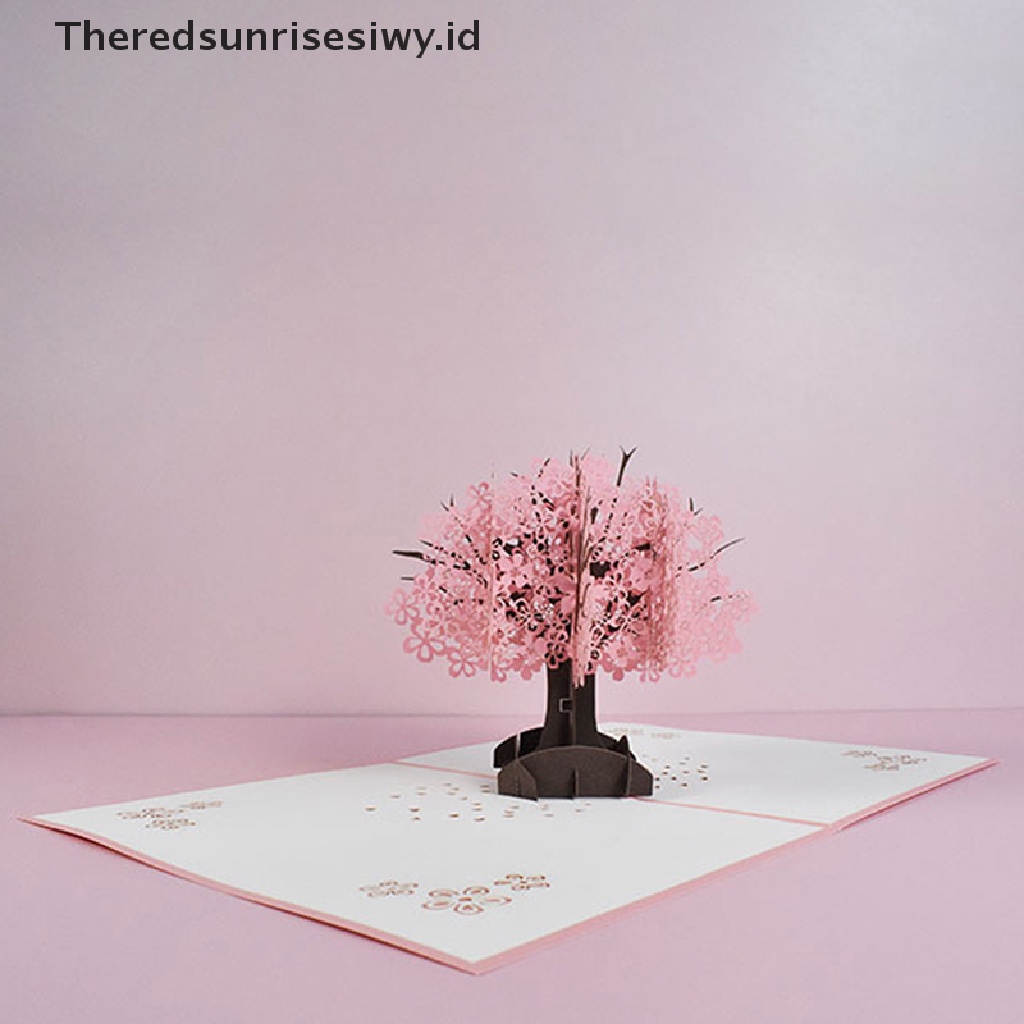 # Kado Mom &amp; PAPA DIY # Popup cherry blossom 3D Greeg Card Ulang Tahun Mother's Day Wedding Anniversary~