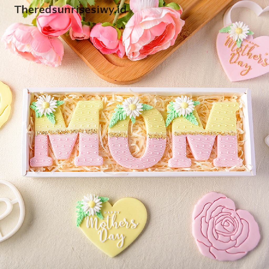 # Kado Mom &amp; PAPA DIY # Cetakan Fondant Pemotong Kue Huruf Ulang Tahun Ibu Cookie Biscuit Stamp Mold~