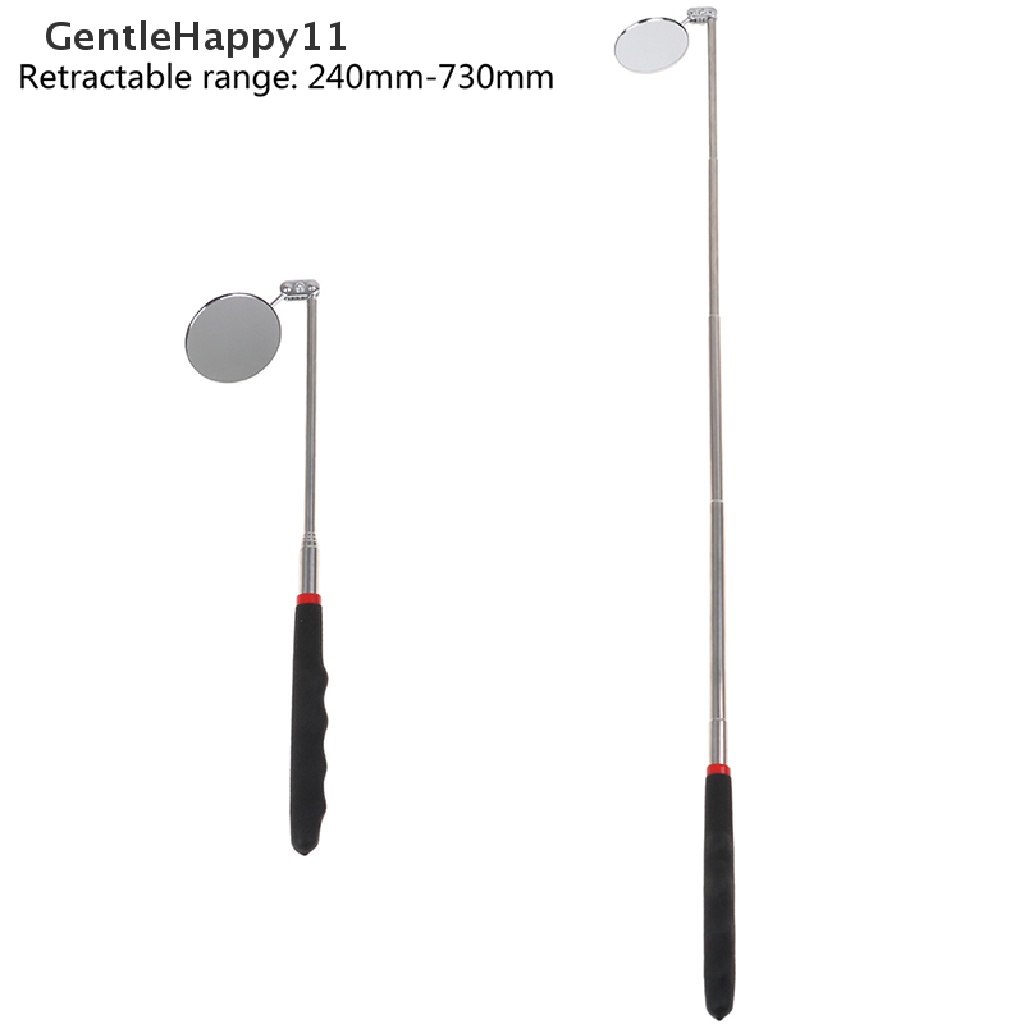 Gentlehappy 1Pc 50mm Cermin Bulat Inspeksi Lensa Deteksi Teleskopik Mobil360° Id Alat Perbaikan