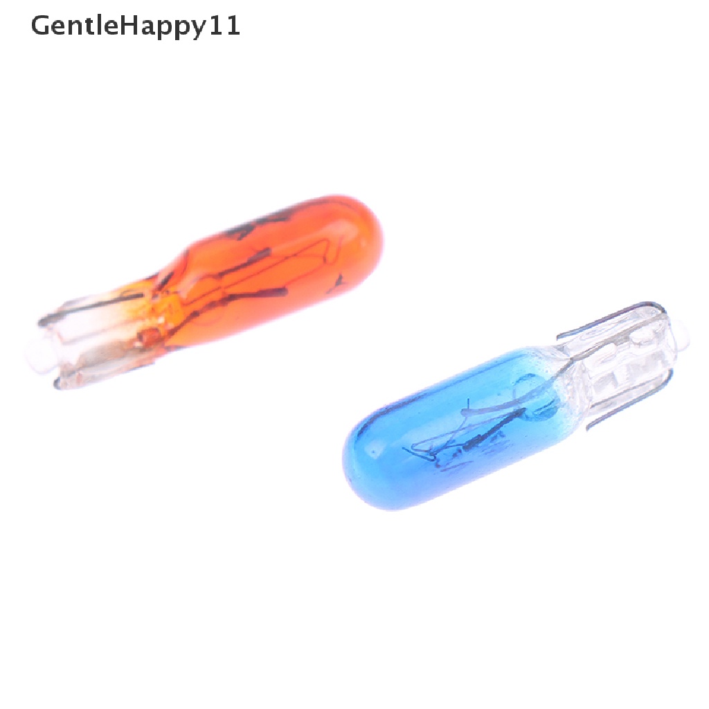 Gentlehappy 10pcs T5 12v 1.2w Mobil haen Instrumen Lampu Bohlam Dashboard auto interior id