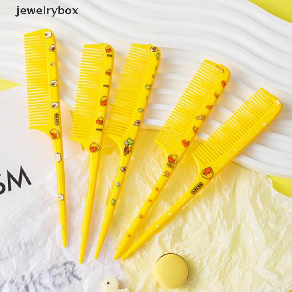[jewelrybox] 2pcs/set Sisir Penata Rambut Anak Lucu Sisir Ekor Runcing Anti-Statis Untuk Butik Anak Perempuan