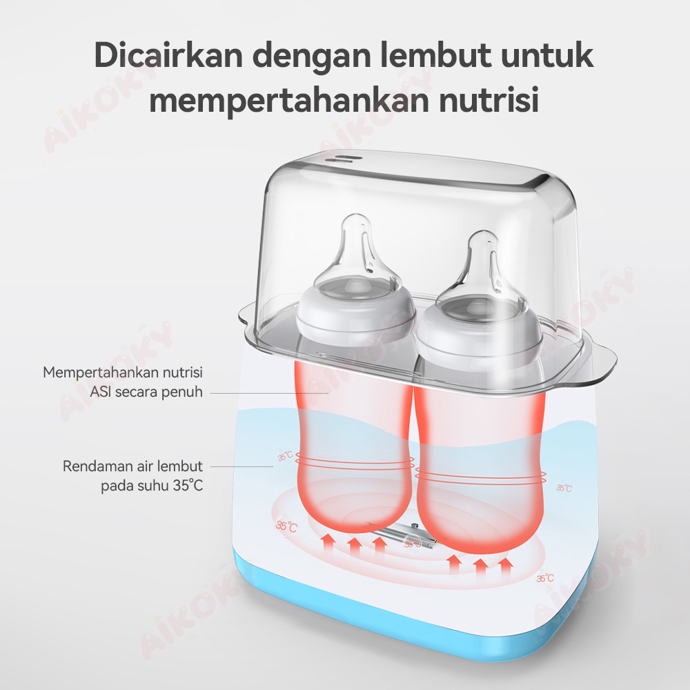 Aikoky Bottle Sterilizer BPA Free / Twin Bottle Warmer / Alat Steril Botol Susu Bayi Baby Safe