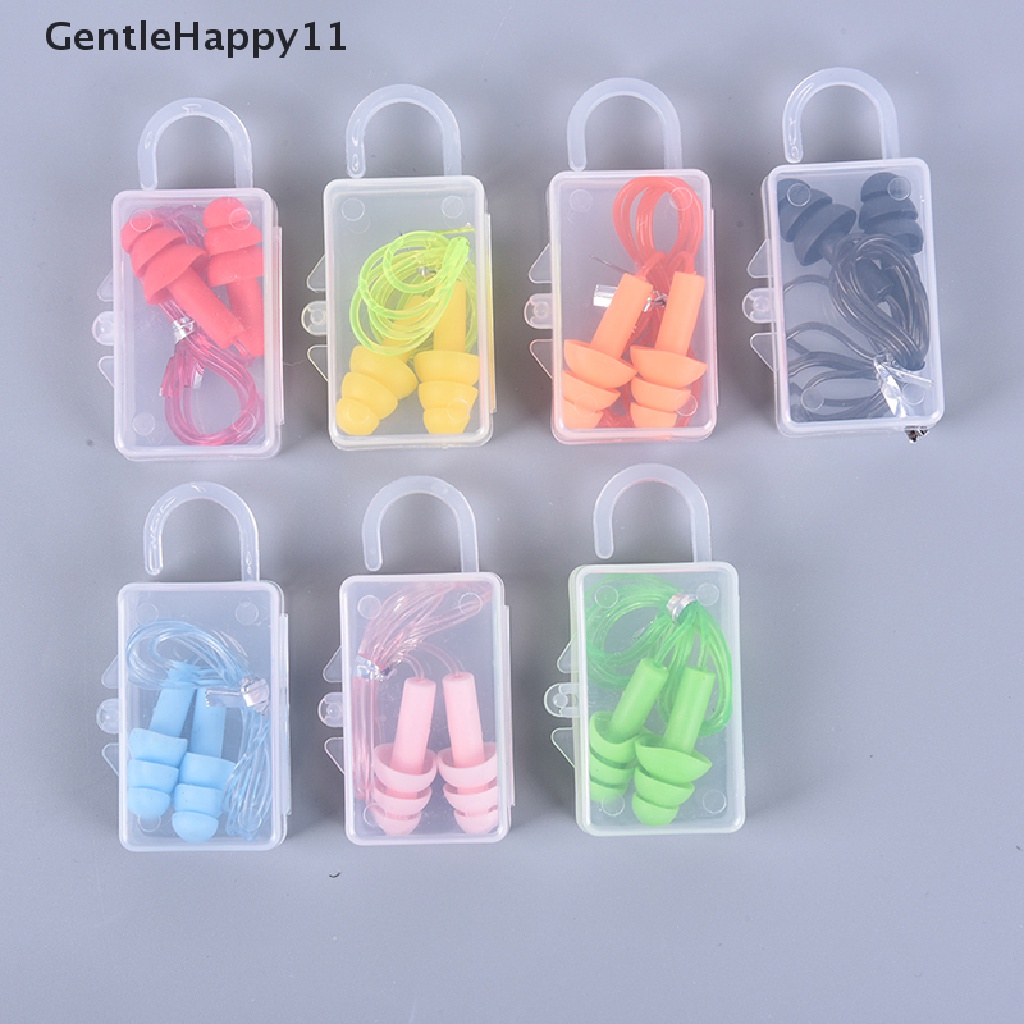 Gentlehappy Penyumbat Telinga Silikon Tahan Air Tidur Pencegah Kebisingan Earplugs Noise Reduction id