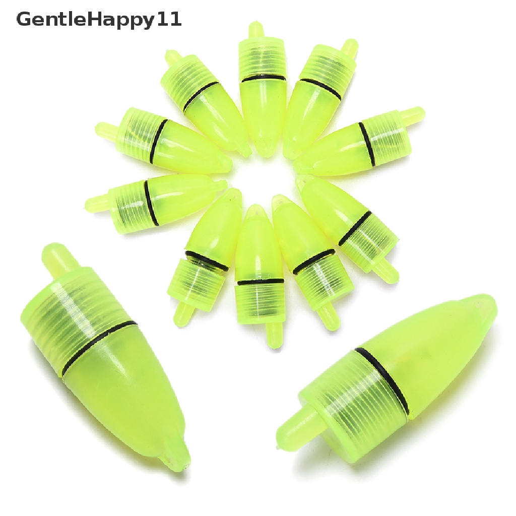 Gentlehappy 10pcs Lampu Pancing LED Alarm Floag Sensor Sinyal Ikan Perlengkapan Memancing id