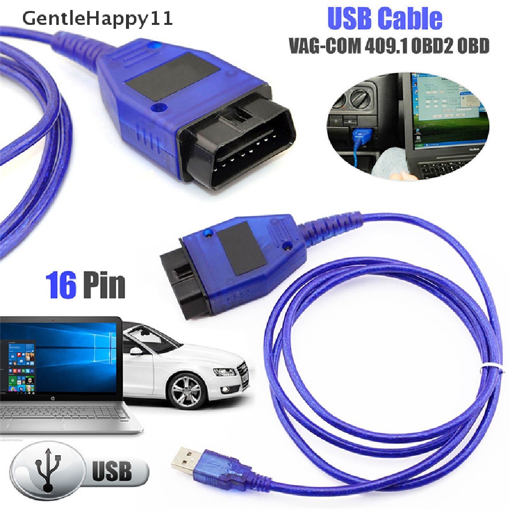 Gentlehappy Kabel USB KKL 409.1 OBD II OBD Diagnostic Scanner Untuk Mobil id