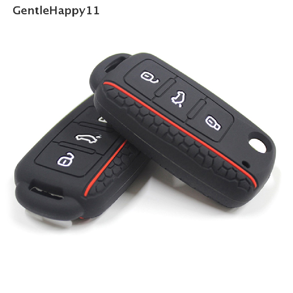 Gentlehappy Sarung Silikon Penutup Kunci Mobil Anti Lecet Dan Debu Jatuh Untuk VW Golf Remote Key Fob Aksesoris Mobil id