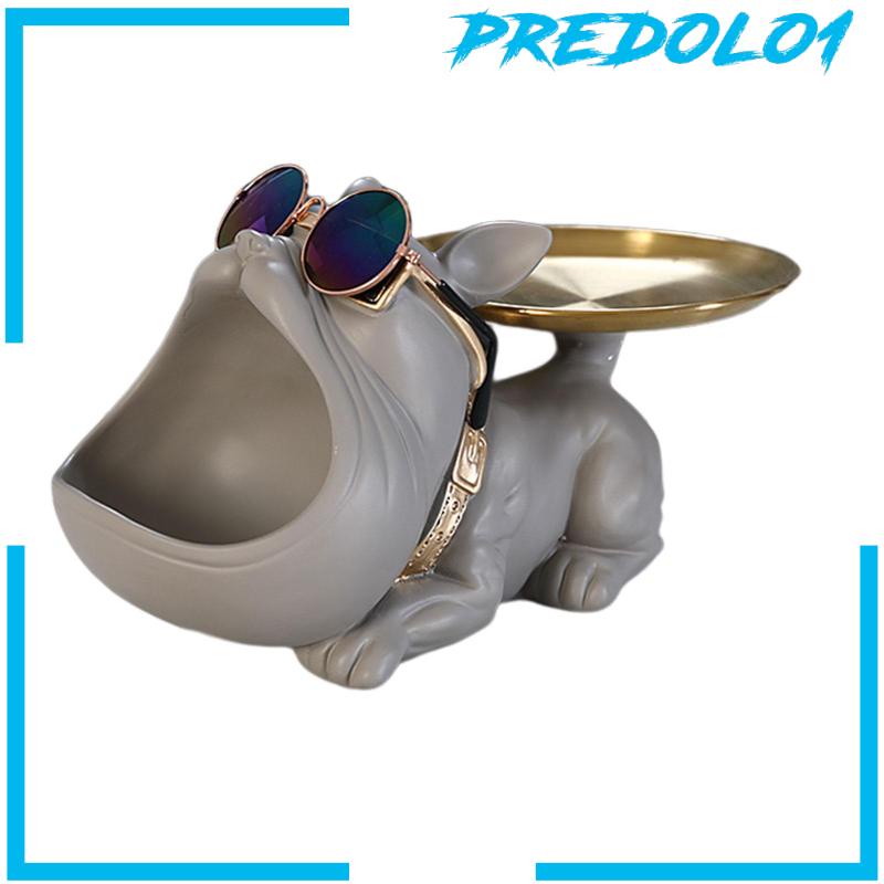 [Predolo1] Kotak Penyimpanan Patung Anjing Resin Patung Hewan Nampan Buah Wadah Serba Serbi