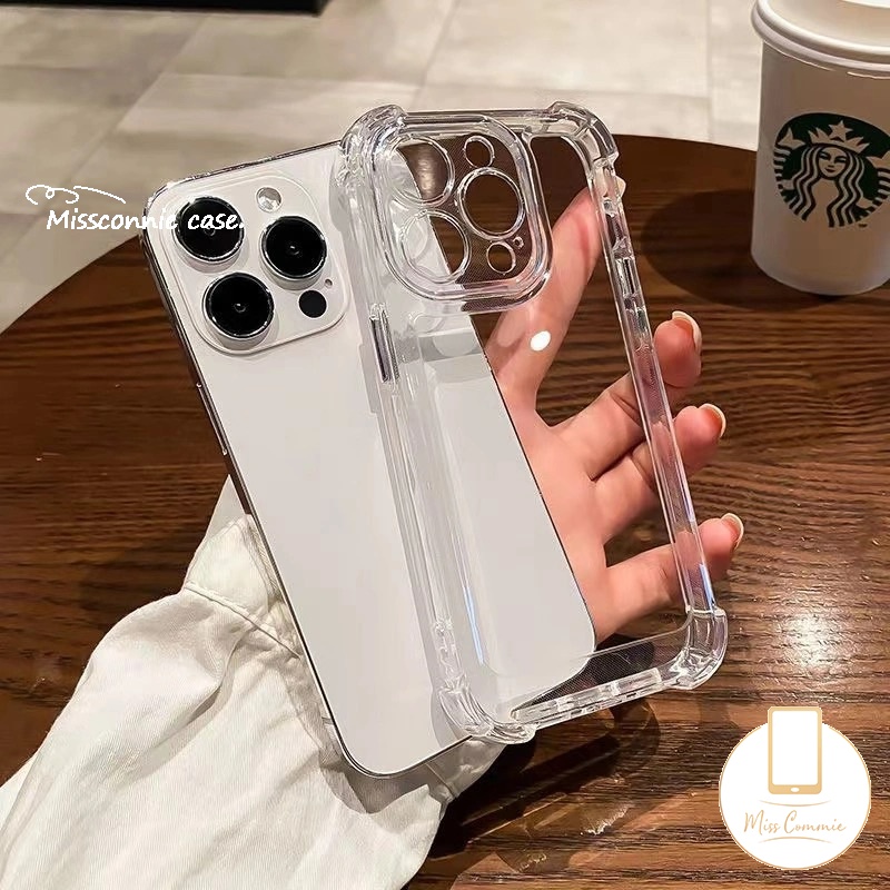 IPHONE Plating Electroplated Buttons Phone Case Kompatibel Untuk Iphone7 8 Plus XR X XS Max11 13 14 12 Pro Max Mewah Simple Macaron Warna Permen Tahan Guncangan Lembut TPU Penutup Belakang