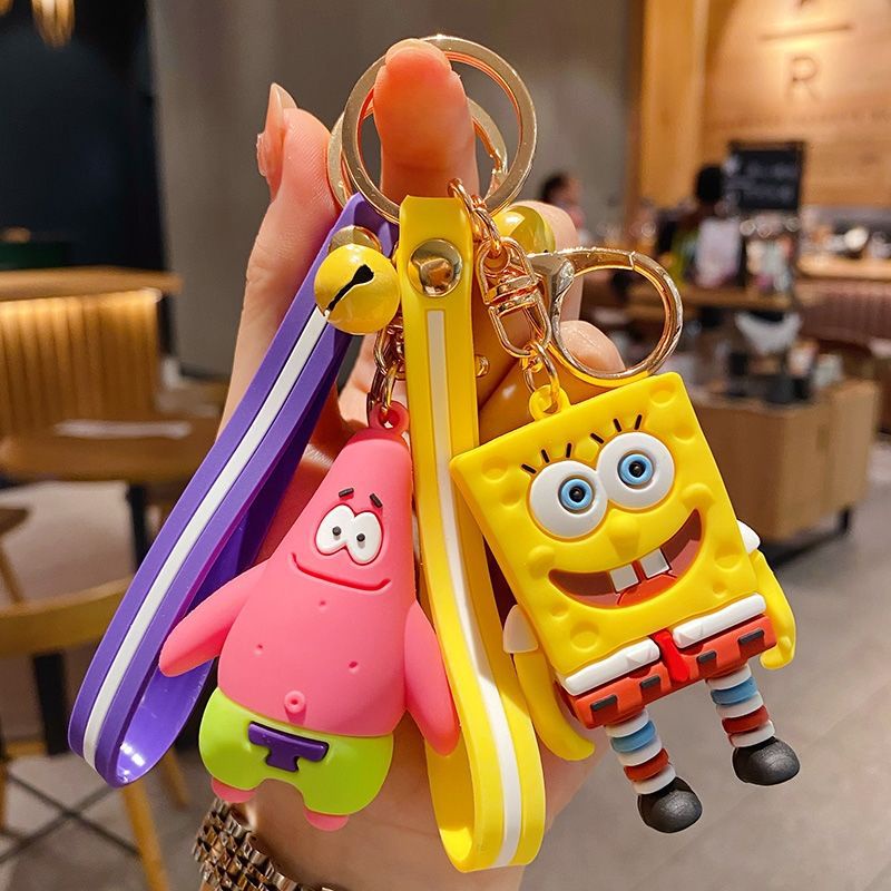 Charms Hadiah Untuk Anak Laki-Laki Dan Perempuan 3D Kartun Gantungan Kunci Anti-Hilang Tali Logam Universal Mobil Rumah Tas Telepon Case Bluetooth Earphone CoverKey Rantai