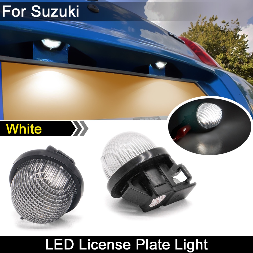 2pcs Lampu Plat Nomor Plat LED Putih Lampu Untuk Suzuki Jimmy Alto Carry Pickup Grand Vitara Swift Wagon Opel Agila