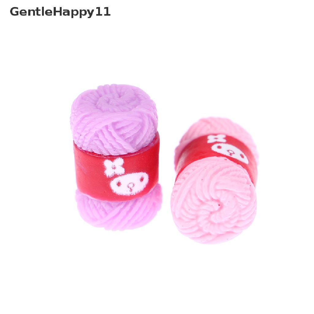 Gentlehappy 5PCS 1: 12rumah Boneka Miniatur Resin Wol Bola Ornamen DIY Aksesoris Mainan id