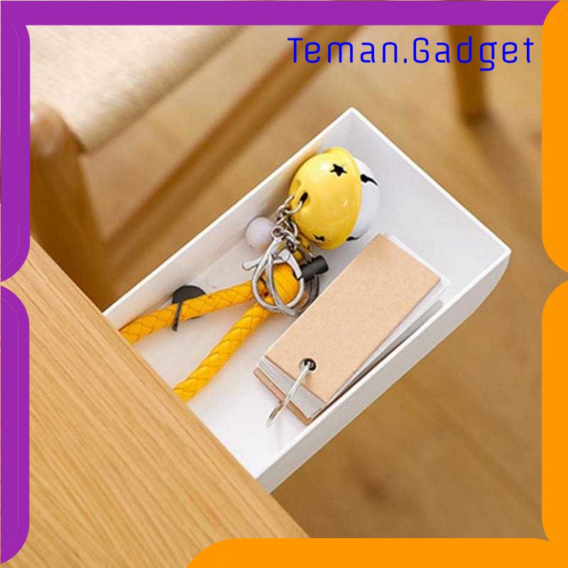 TG - ATK Staca Laci Meja Hidden Storage Box Case Desk Sticky Adhesive - STA05