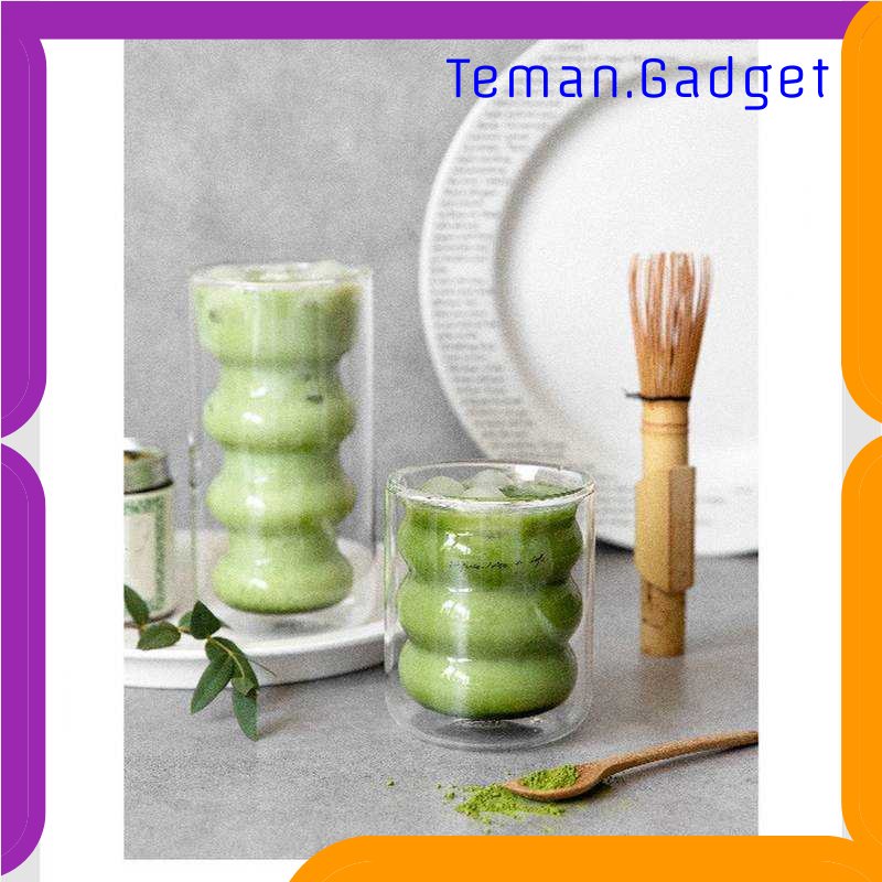 TG -  DPR YUCHI Gelas Minum Double Wall Glass Borosilicate 225ml - JJ915