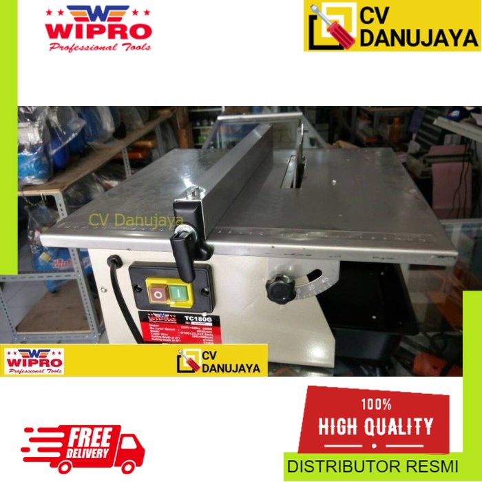 Mesin Alat Potong keramik Granit batu cincin akik ali meja 7" Wipro TC 180G 7 inch