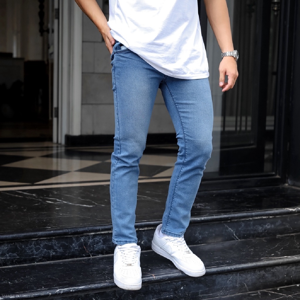 Celana Jeans Pria Slim Fit Stretch Original New - Vania Carissa