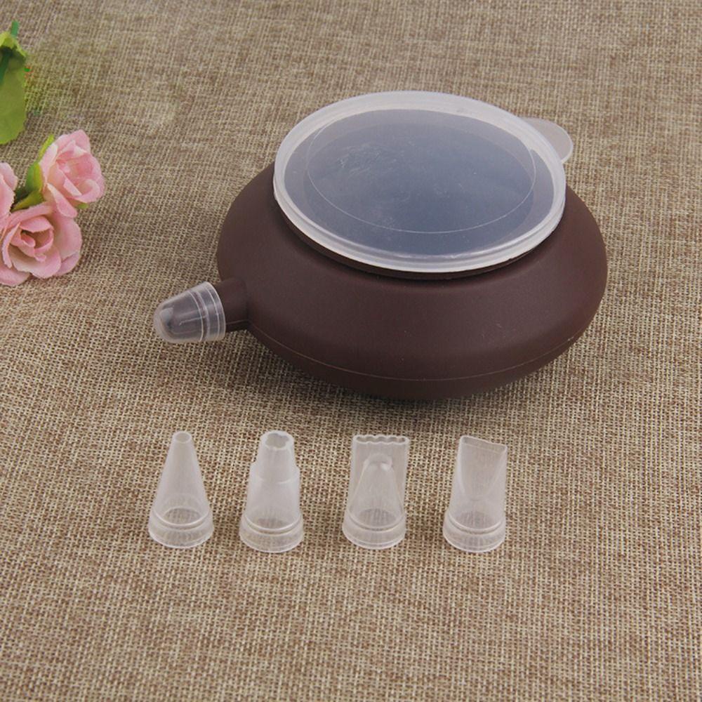 [Elegan] Decoration Pot Silicone Food Grade Biskuit Hias Kue Coklat Nozzle Pot