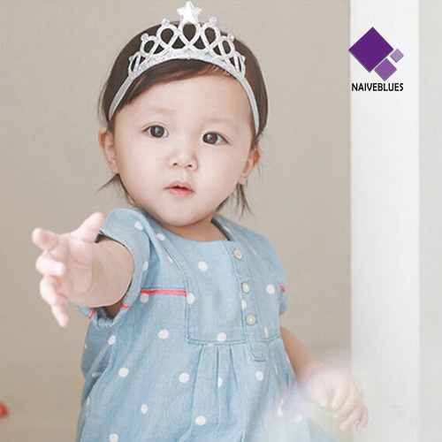 &lt; Naiveblues &gt; Lucu Anak Bayi Putri Mahkota Rambut Hiasan Kepala Balita Headband Aksesoris