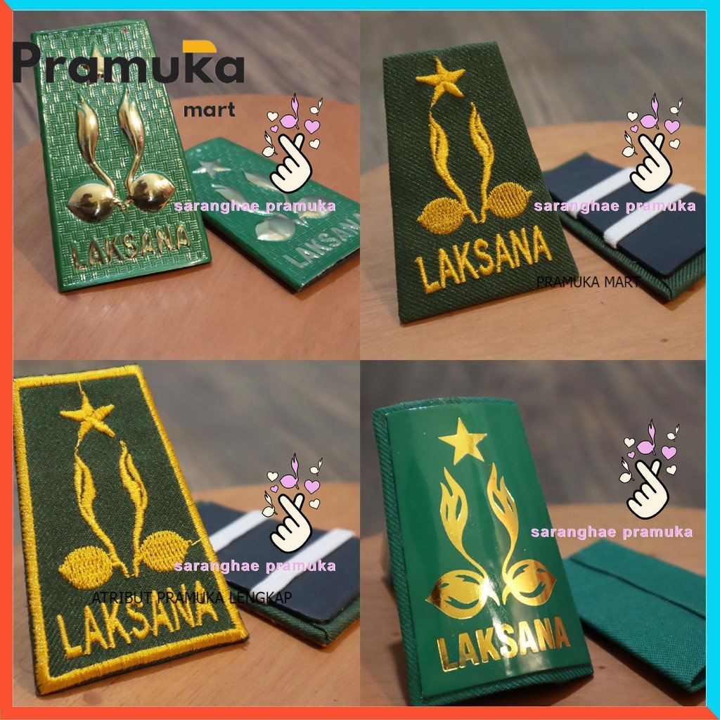 Ready TKU Laksana Pramuka Bordir Karstek tahan anti air Bahan Fiber Resin Waterproof (harga bijian) 