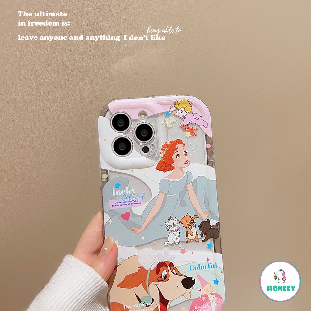 IPHONE Casing Princess Disney Kartun Mewah Kompatibel Dengan Iphone14 13 12 11 Pro Max 14 Pro Plus Shockproof Soft Cover Pelindung