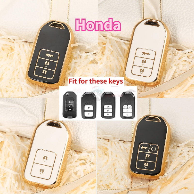 1pcs/* Banyak Model * TPU Case Kunci Mobil Car Key Holder Untuk Honda Civic City Jazz XRV HRV 2022 CRV Accord Civic FE 2022 HR-V CR-V