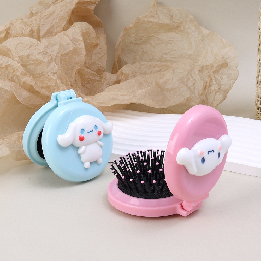 Cermin Rias Kartun HelloKitty Sanrio/Sweet Girl My Melody Kuromi Cermin Sisir Air Cushion Lipat
