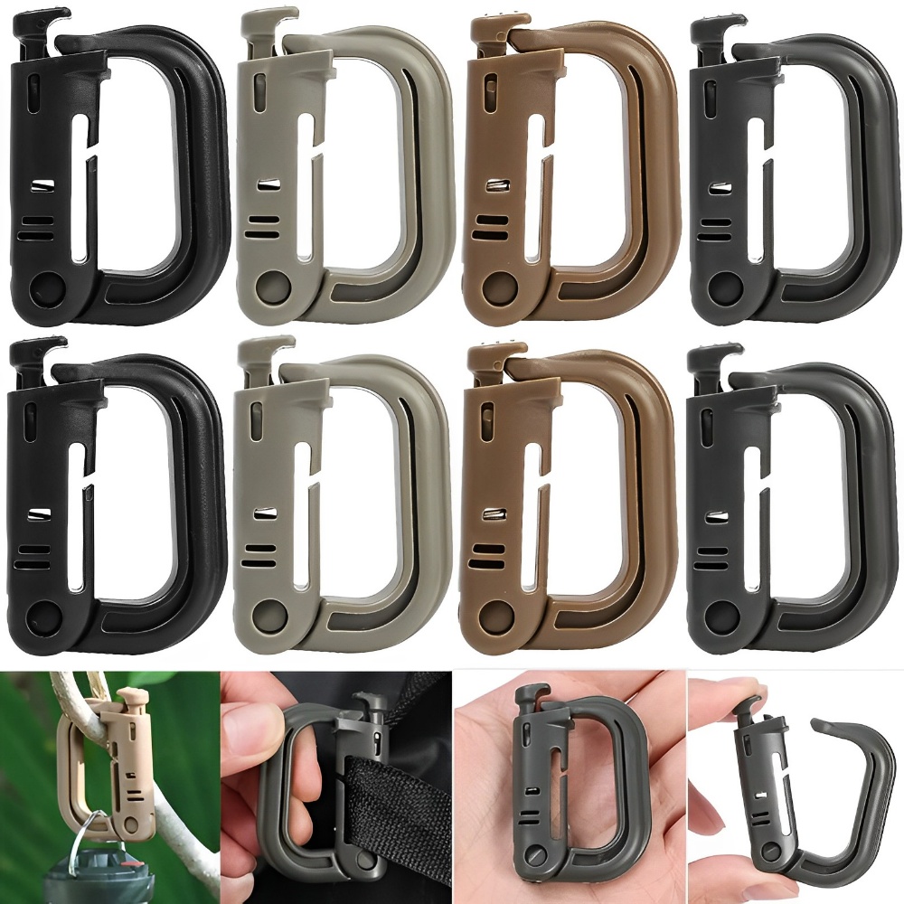 Klip Panjat Anti Maling ring Gesper Outdoor Tactical Carabiner Klip D-ring Klip Kait Gantung Tas Ransel Gantungan Kunci Snap Lock Portable Alat Gesper Gunung