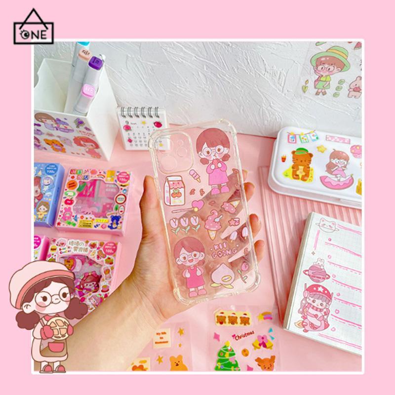 COD❤️Stiker Stiker Pola Kecil Scrapbook Gadis Kartun Kreatif Menggemaskan Stiker Pola Kecil-A.one