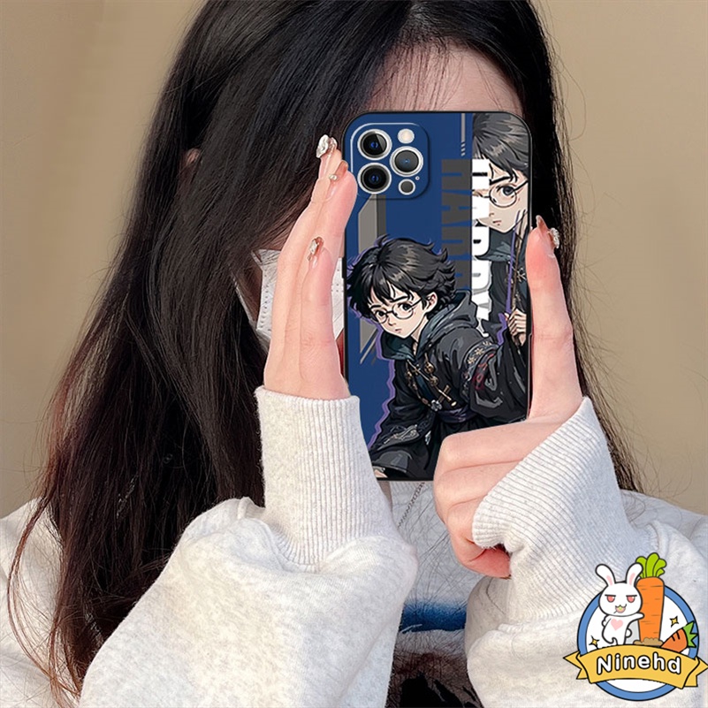 IPHONE Casing Kompatibel Untuk Iphone14 13 12 11 Pro Max X Xr Xs Max8 7 6 6s Plus SE 2020 Fashion Kartun Harry Potter Gaya Ponsel Case Lensa Full Melindungi Anti Gores Lembut TPU Phone Cover