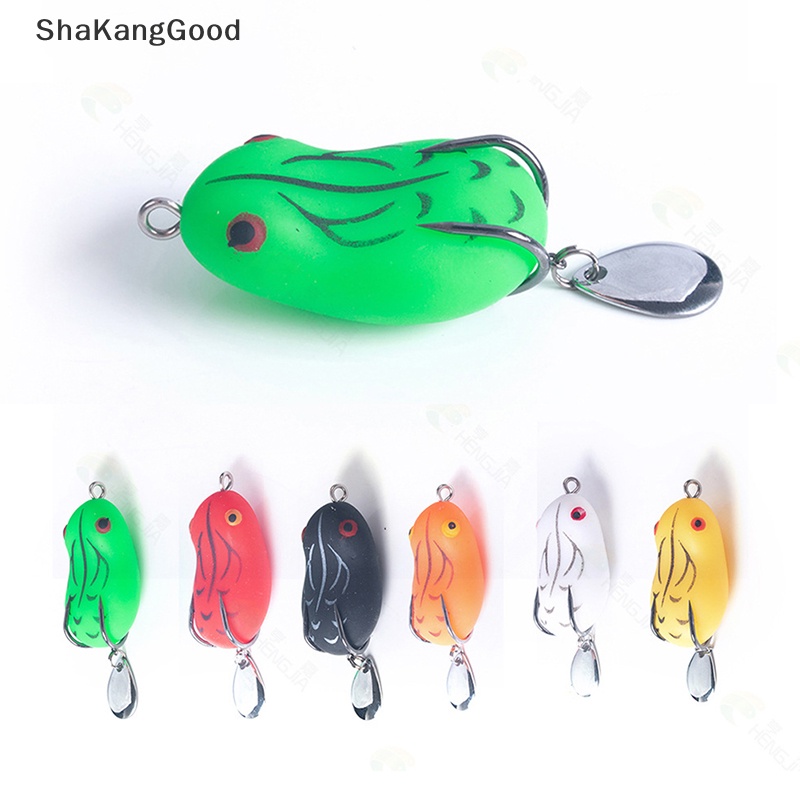 Skid Frog-shape Lure Umpan Palsu Lembut Memancing Umpan Buatan Dengan Kait Alur Darah Kuat Silikon Sequin Umpan SKK