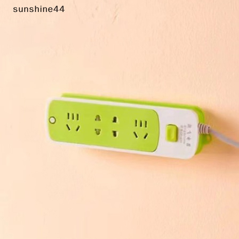 Sunshine Stop Kontak Tempel Dinding Holder Socket Plug Fixer Kabel Kawat Organizer Rak ID