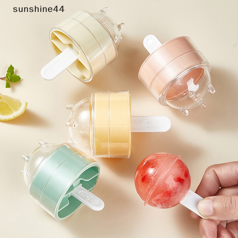 Sunshine Ice Cream Pops Cetakan Plastik Ice Cream Ball Maker Popsicles Cetakan Alat Dapur ID