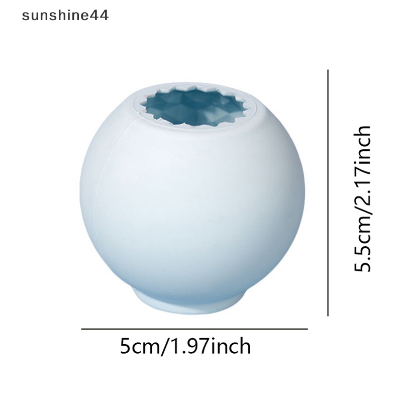 Sunshine 5cm Sphere Cetakan Es Whiskey Ice Ball Silicone Mold Ice Ball Maker Untuk Bourbon, Scotch, Minuman Cocktail Kuno ID