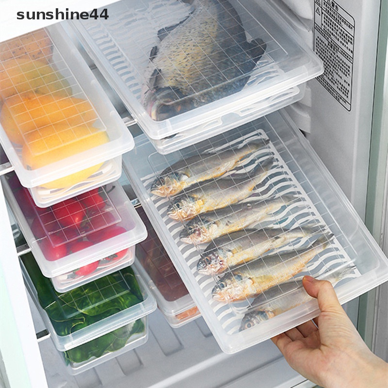 Sunshine Kulkas Fish Drip Box Klasifikasi Dapur Kotak Penyimpanan Fridge Box ID