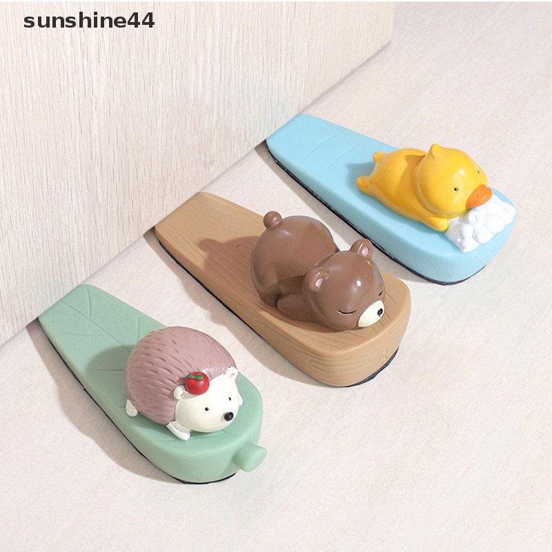 Sunshine Safety Protector Lucu Kartun Silikon Figure Door Stopper Wedge Pelindung Rumah ID