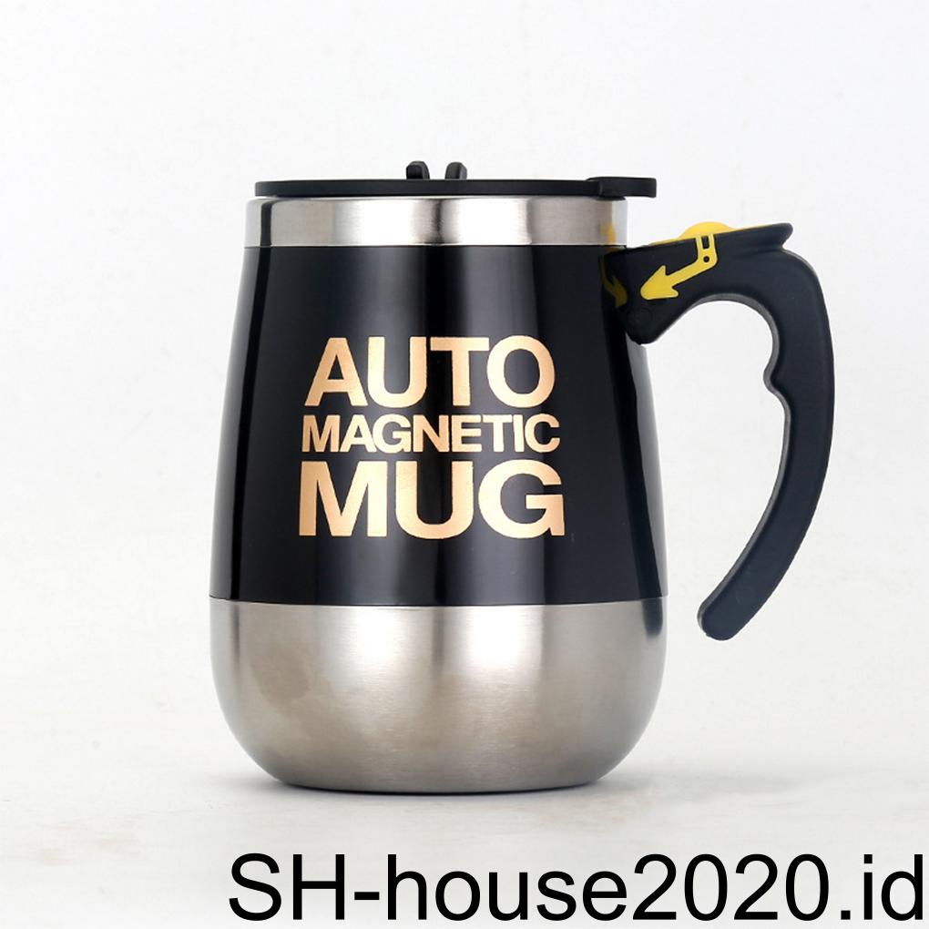 400ml Otomatis Self Stirring Mug Stainless Steel Kopi Teh Mixing Cup Mixer Penyimpanan Air Termal Menyajikan Cangkir Pasokan