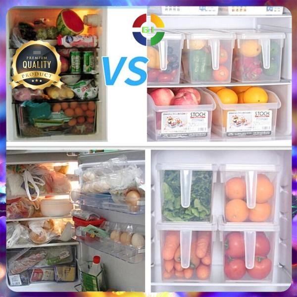 Kotak Plastik Kontainer Wadah Penyimpan Box Makanan Kulkas Kitchen Storage Food Box Transparent